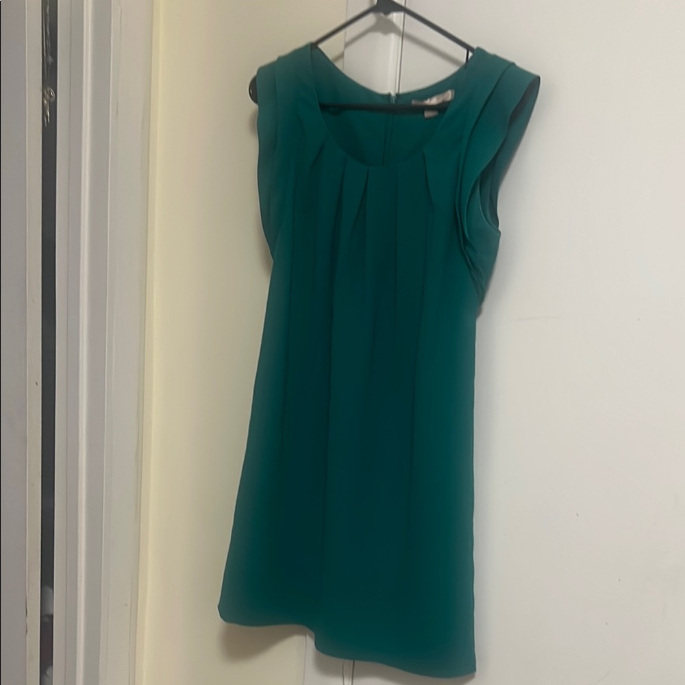 Elegant Teal Sleeveless Dress